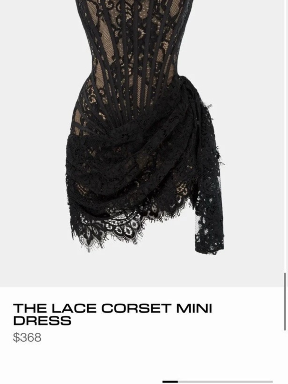 Heiress Beverly Hills The Lace Corset Mini Dress in Black